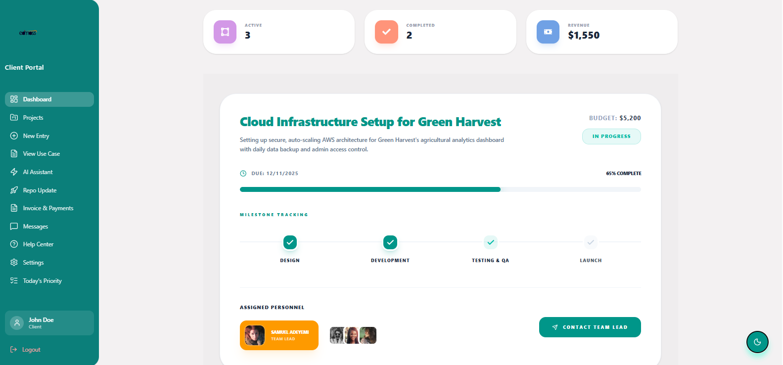Client Dashboard